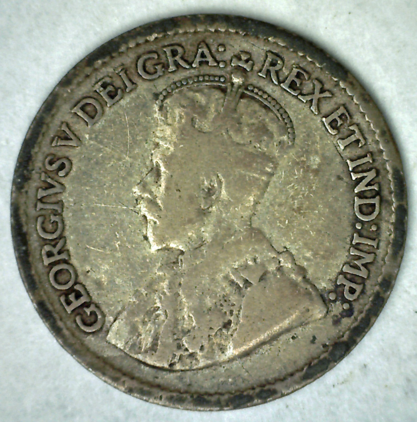 1917 Canadian Silver 5 Cents Circulated Very Good Coin Five Canada