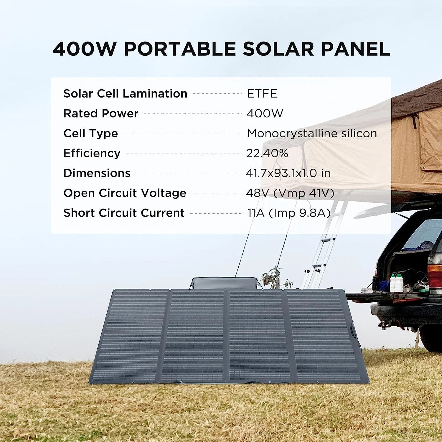 New In Box EcoFlow 400W Solar Panel Folding Self-supporting Waterproof Outdoor