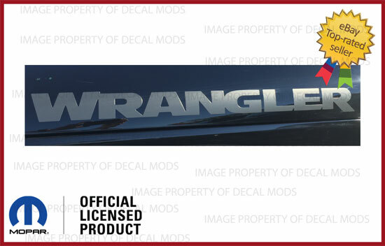Set of Jeep WRANGLER Hood Vinyl Decals Graphics Stickers JK Matte Black SJ4T7