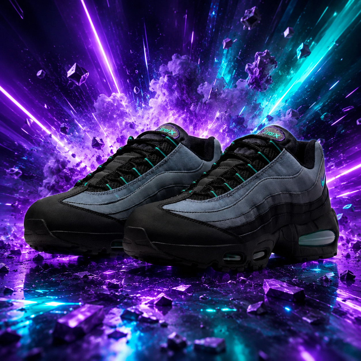 A-i-r Max 95 OG Big Bubble Black Grape IQ7601-010 Men's Size US 7-11