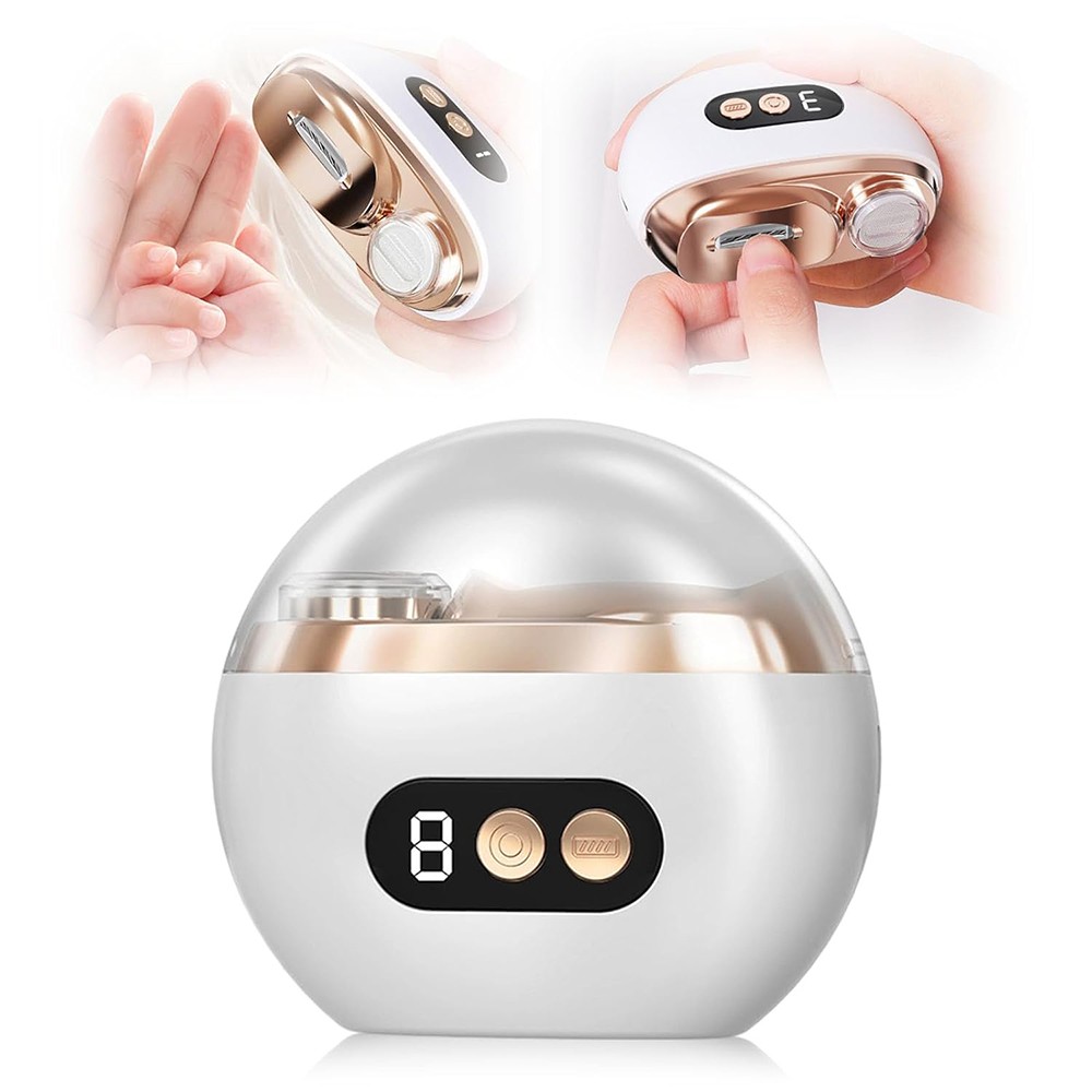 Automatic Electric Toe Nail Clippers Trimmer LED Light with 3 Adjustable Speeds