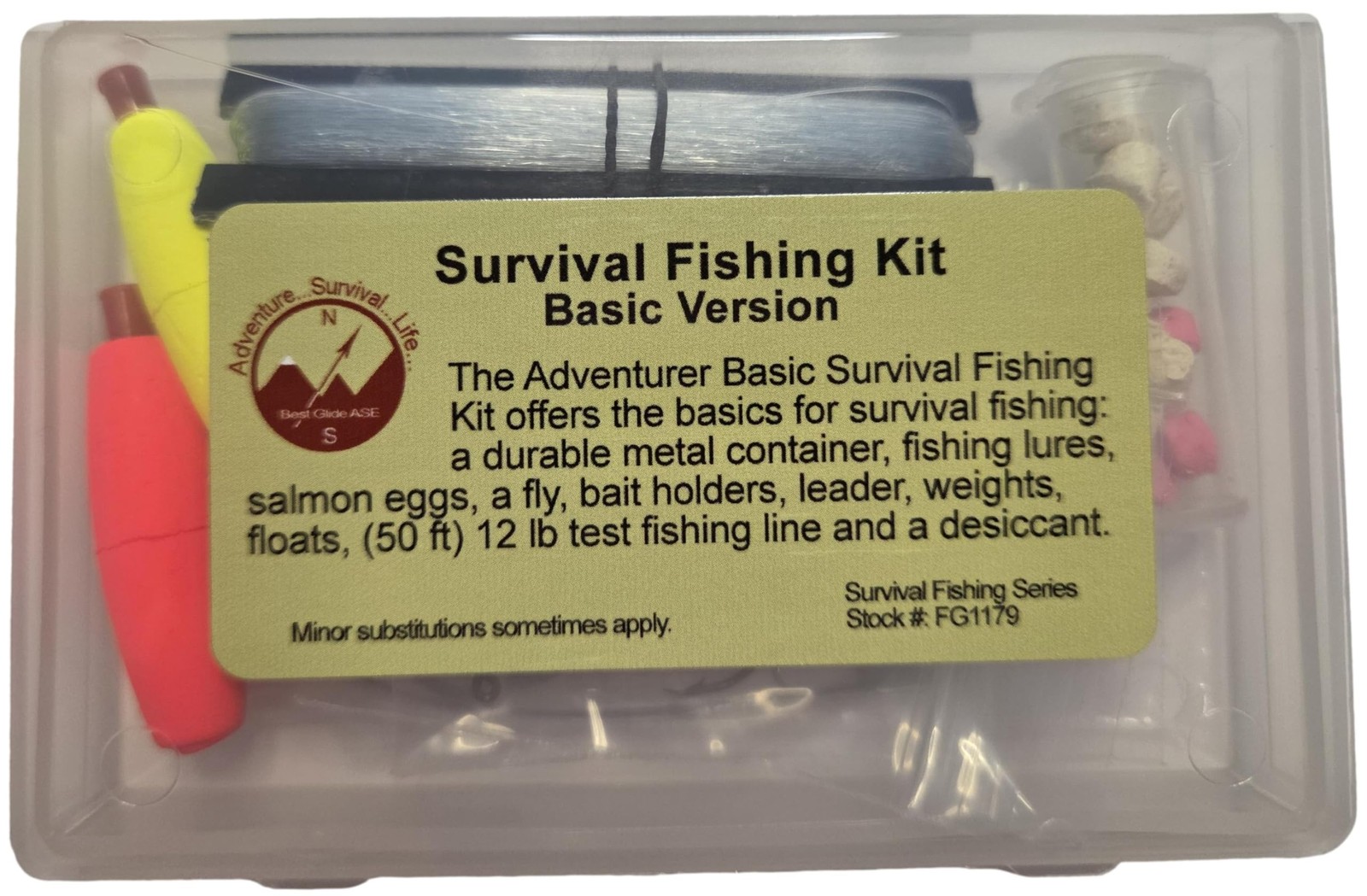 Best Glide ASE Survival Fishing Kit Basic Version Gold