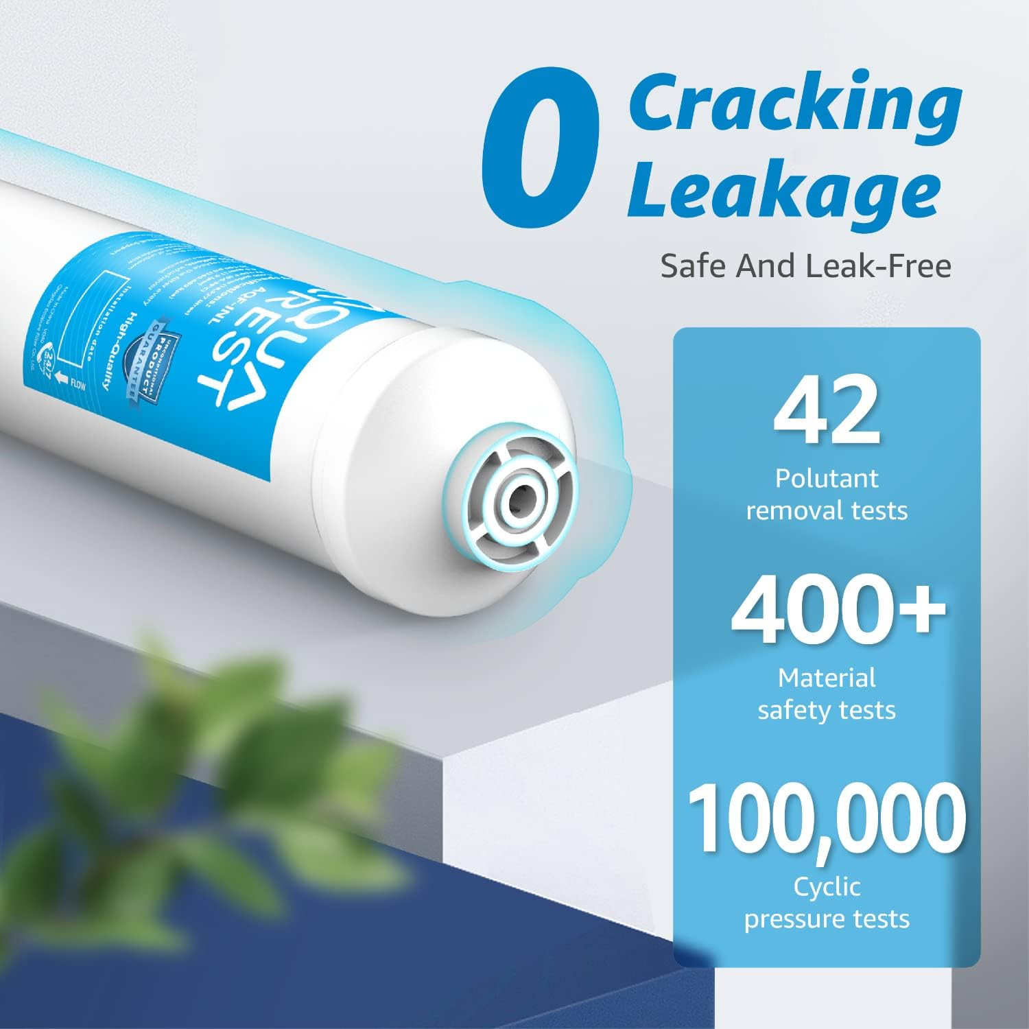 5 Years Inline Water Filter for Ice Maker with 1/4-Inch Direct Conne