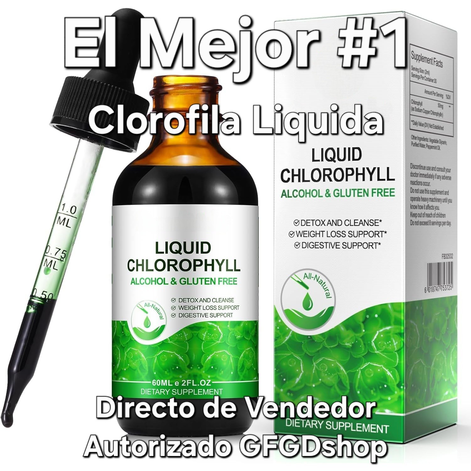 Clorofila Liquida Pura Oxigenar y Depurar La Sangre Desintoxicar El Organismo