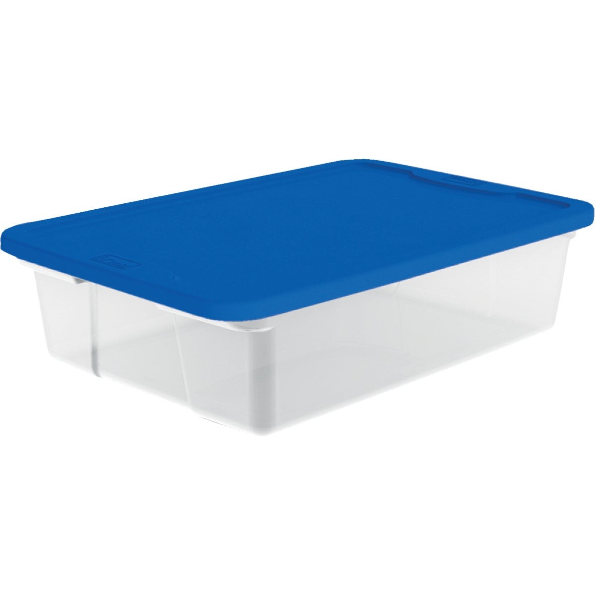 Homz 28 Qt. Clear Storage Tote 3228CLBL.08 Pack of 8 Homz 3228CLBL.08