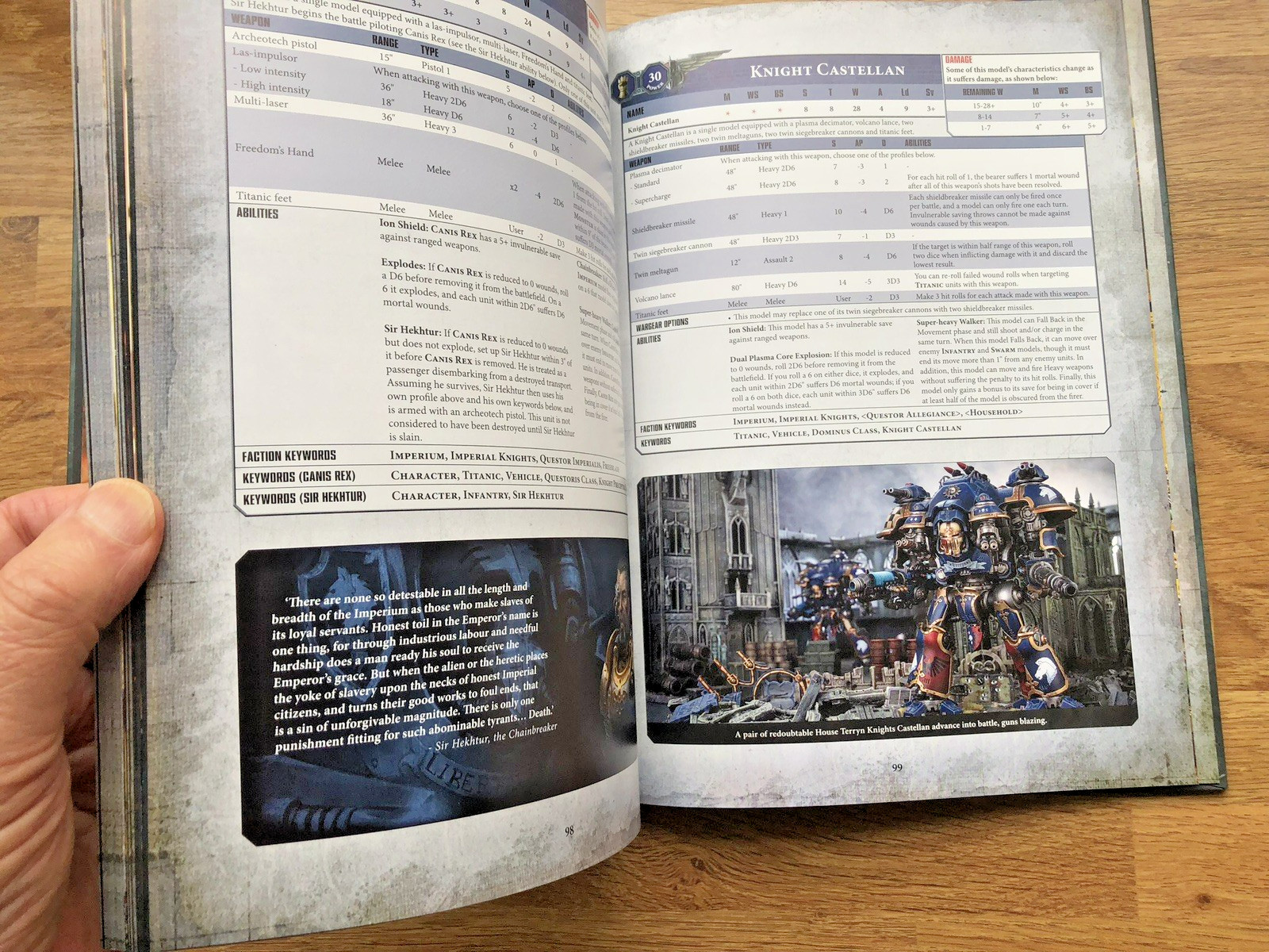 Warhammer 40,000 Codex Imperial Knights game guide 2018. HB