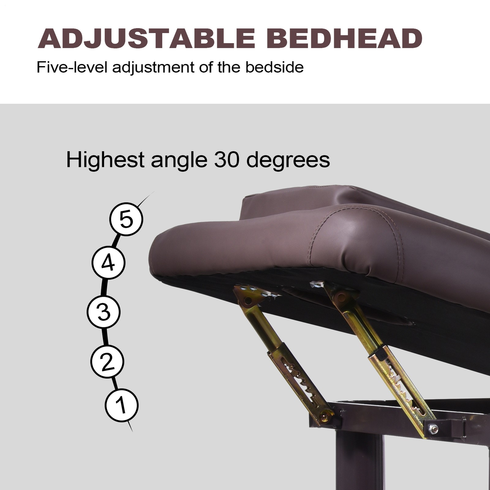 Portable Physical Therapy Massage Table - Stretching Treatment - Brown