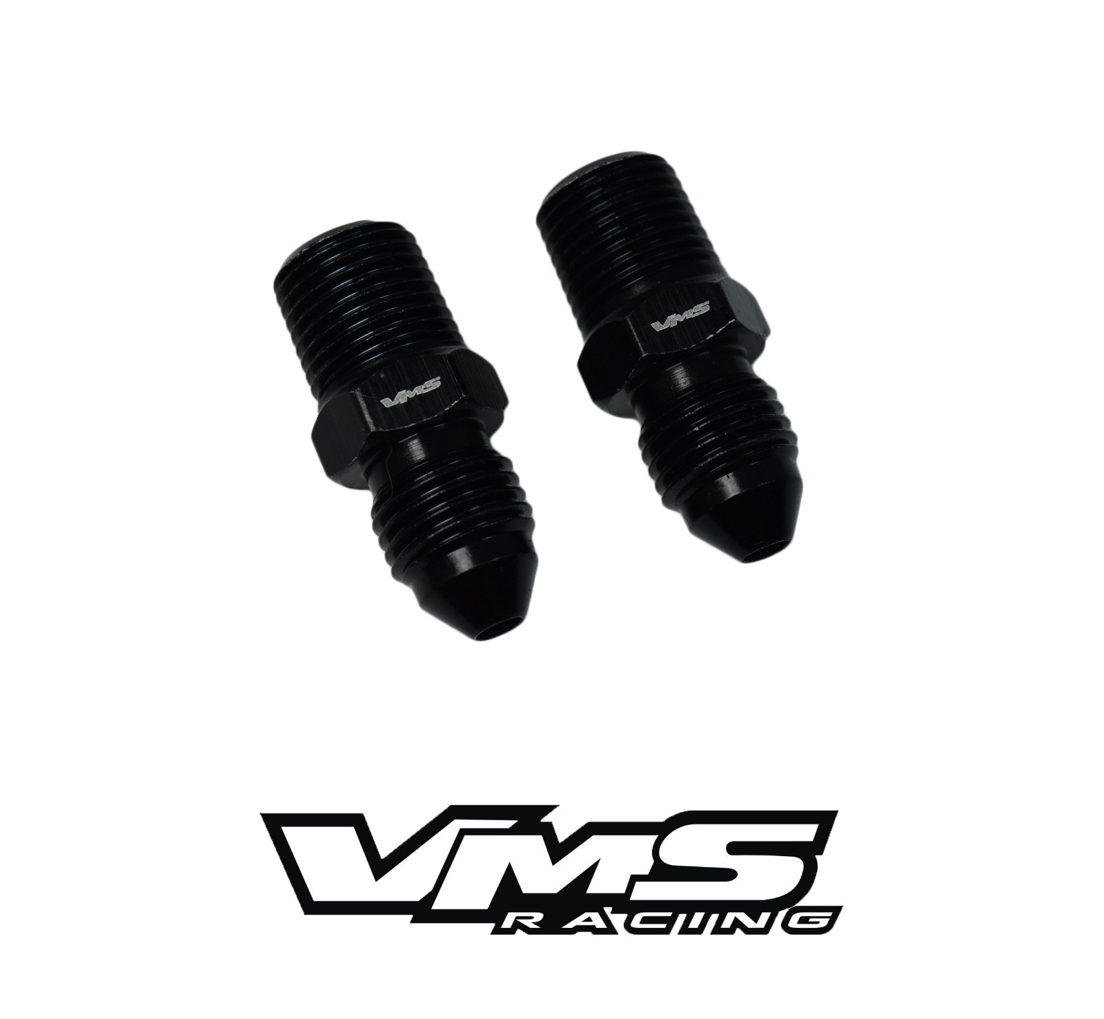 x2 VMS Racing 3 AN to 1/8 NPT Male Straight Adapter Fittings IMCA USRA NHRA