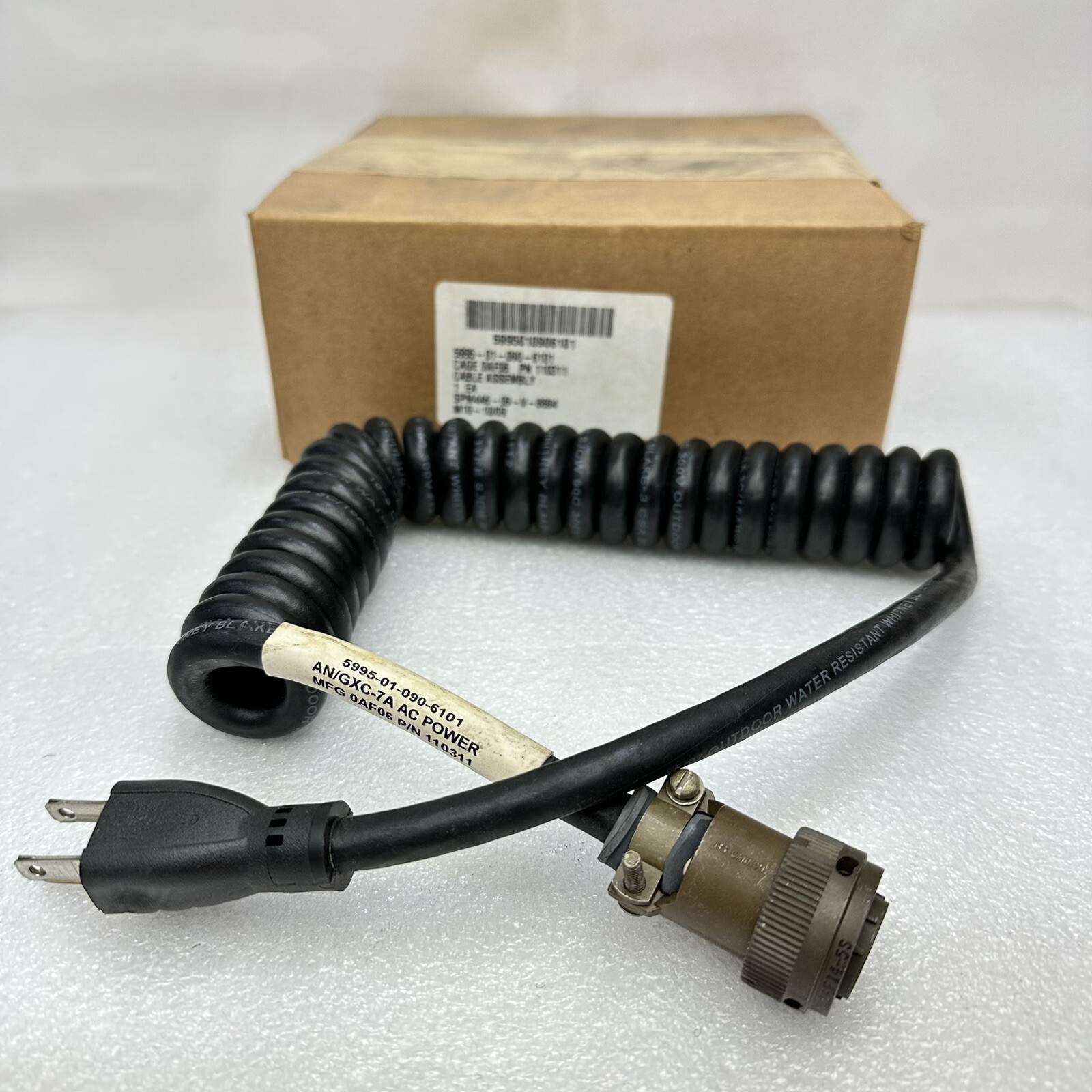 US Military AN/GXC-7A AC Power Cord for Radio And Military Equipment New