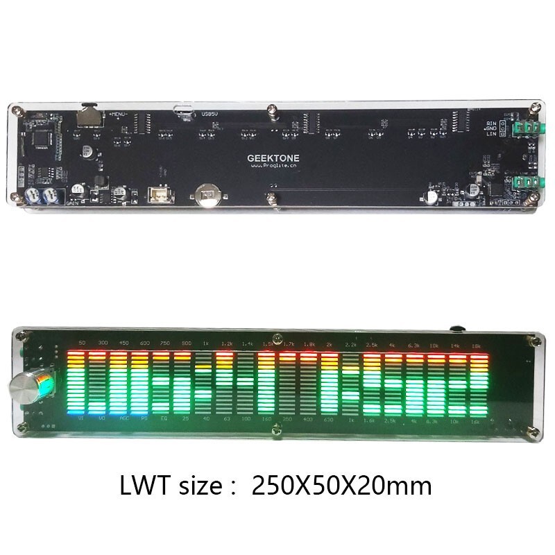 Stereo Music Spectrum Analyzer 20 Segment LED Level Display VU Meter Indicator
