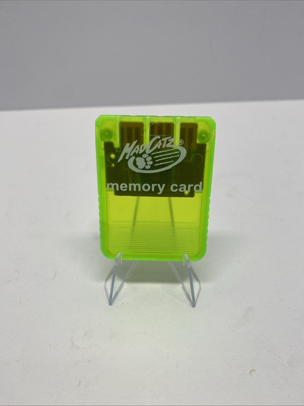PS1 Playstation 1 - Memory Card 15 Blocks Mad Catz MadCatz Tested Neon Green