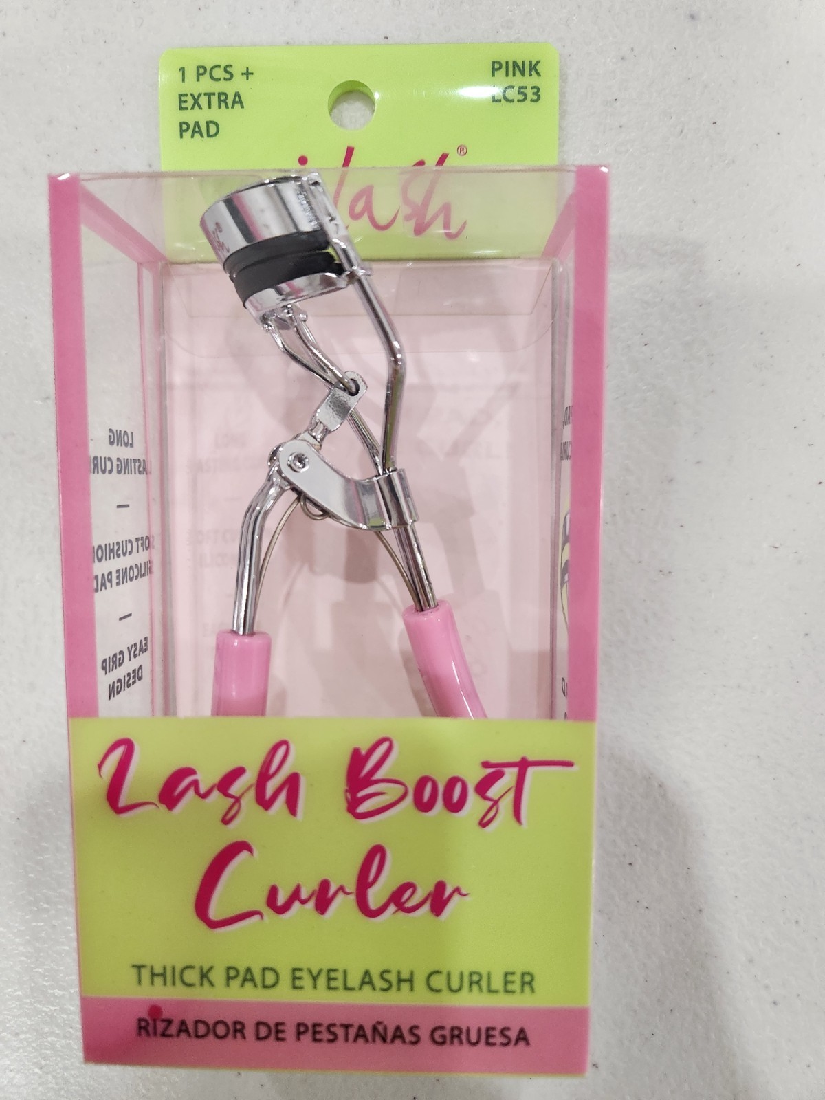 J.LASH BOOST CURLER THICK PAD EYELASH CURLER PINK LC53 RIZADOR PESTAÑAS GRUESA