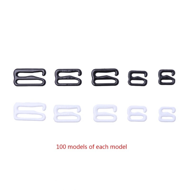 100pcs Metal Bra Lingerie Strap Adjuster Slider Hook Buckle Clip Sewing Craft