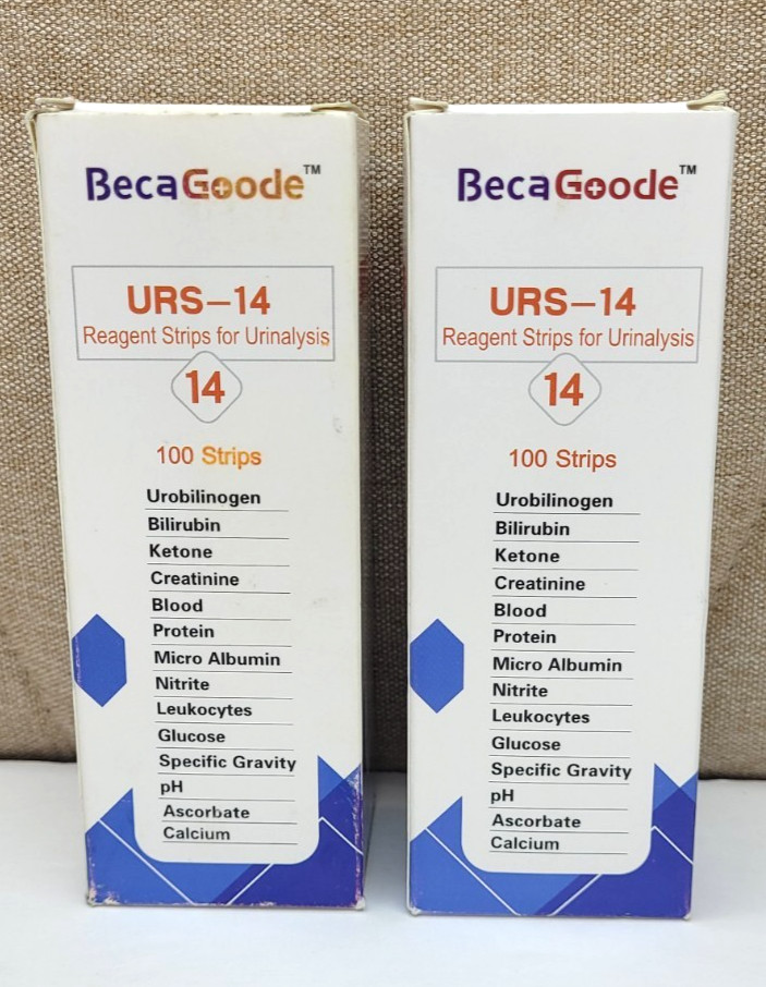 URS-14 Urinalysis Reagent Test Strips PH Test Parameter 2pk 200pcs Exp. 5/2026