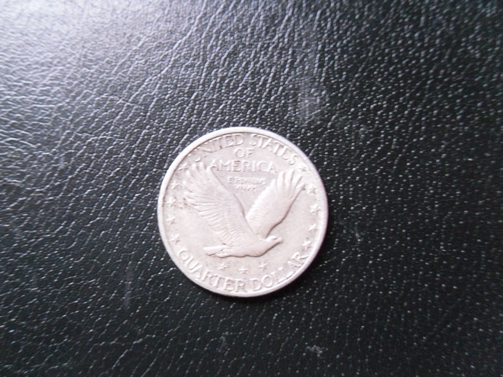 1918-D 25C Standing Liberty Quarter gently circulated, NICE