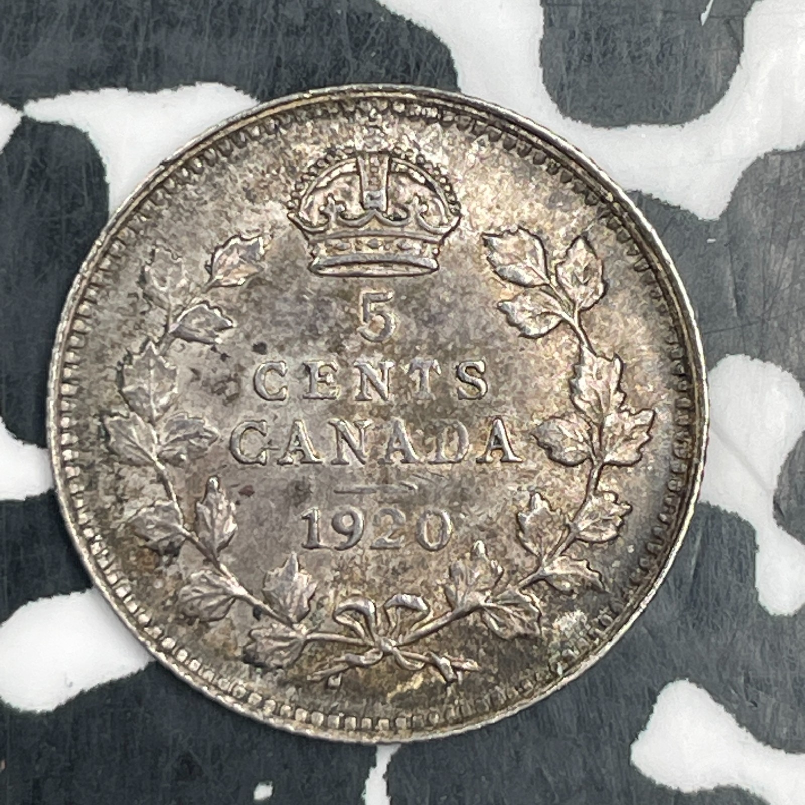 1920 Canada 5 Cents Lot#F8687 Silver! High Grade! Beautiful!