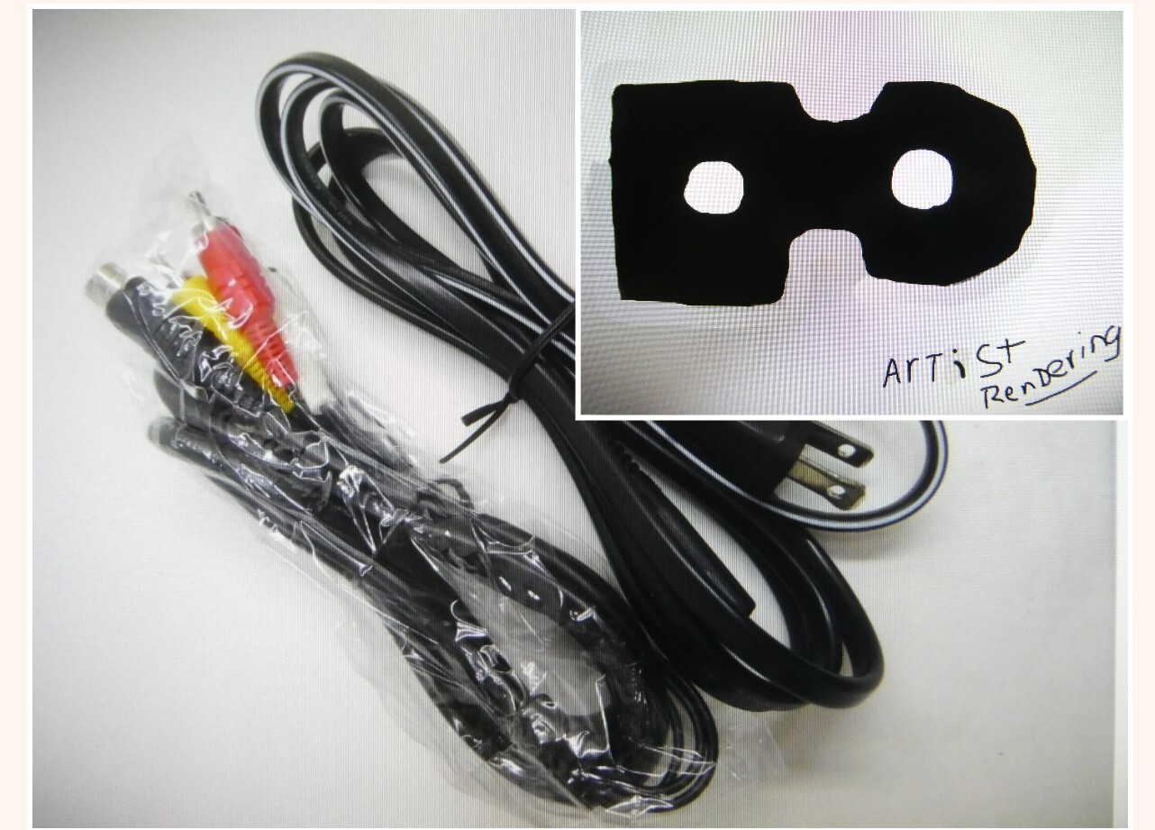 Sega Saturn Av Audio Composite RCA cable and power cord 6' NEW U.S. seller