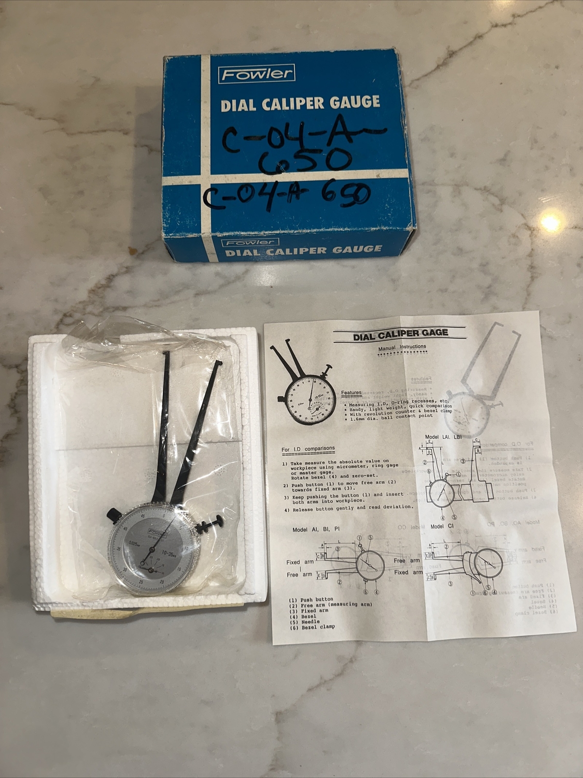 FOWLER 52-553-101 DIAL CALIPER GAUGE