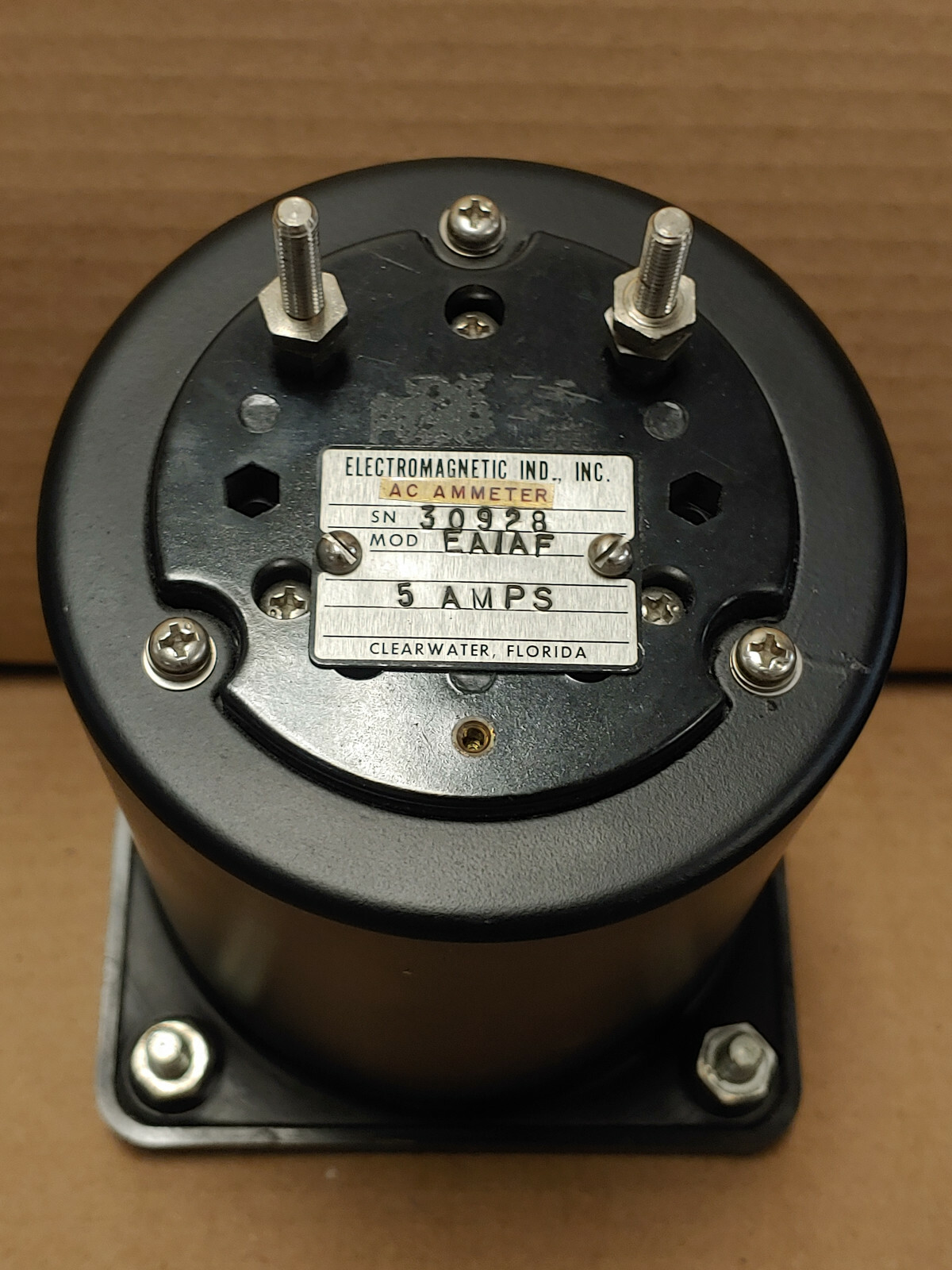 ELECTROMAGNETIC IND INC EA1AF AC AMMETER 5 AMP