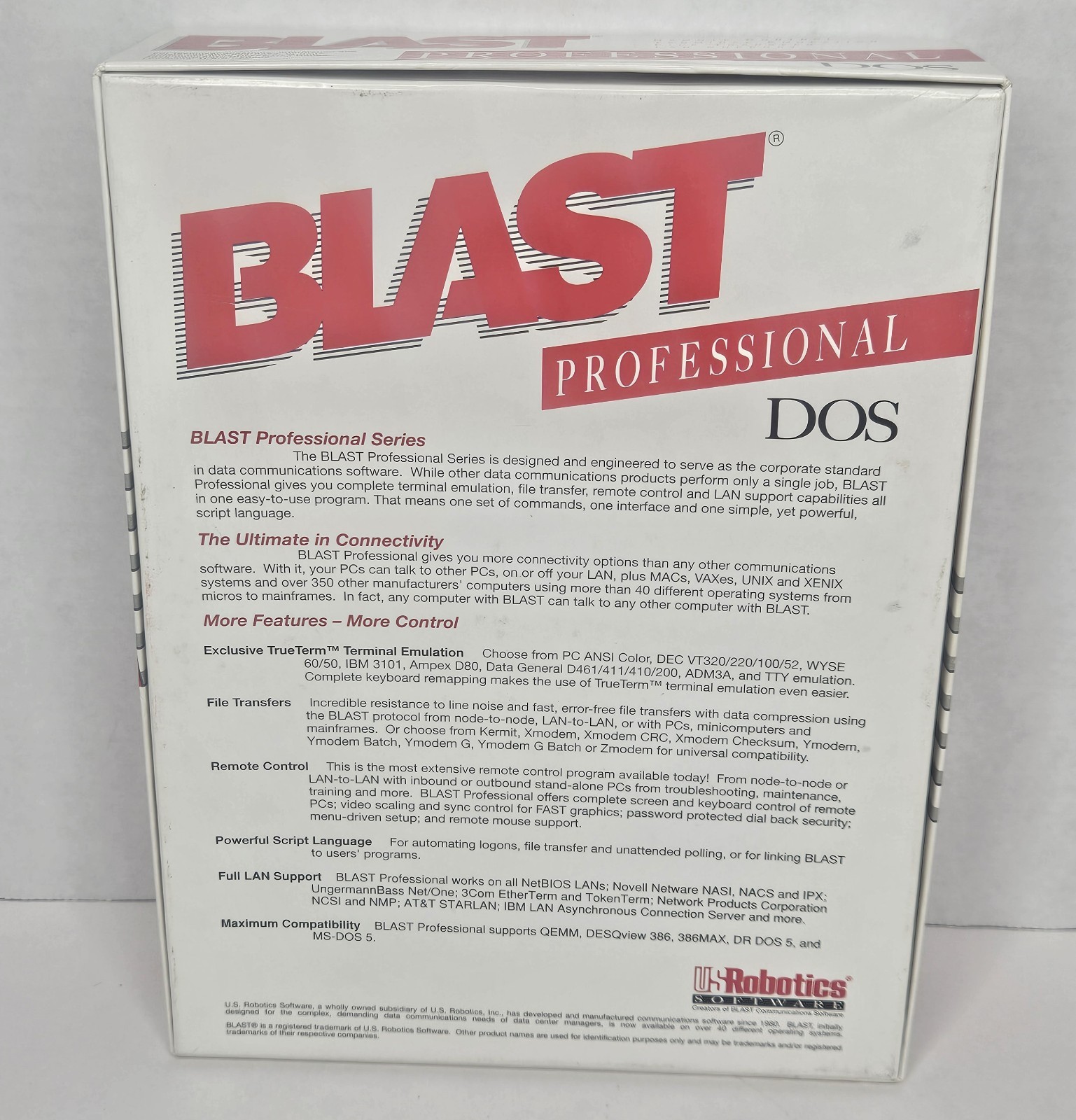 Blast Communications Software Professional DOS Vintage