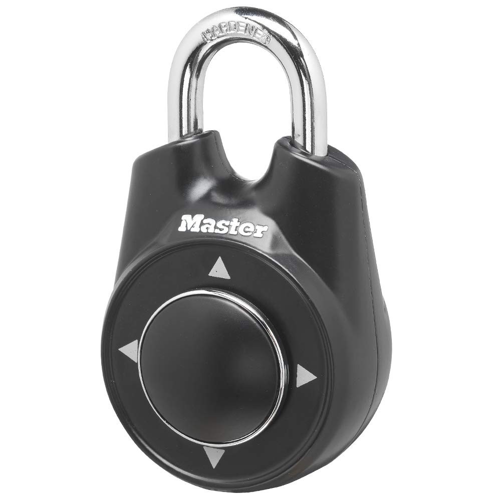 Master Lock 1500iD Directional Combination Padlock, Black - Set Your Own Combo
