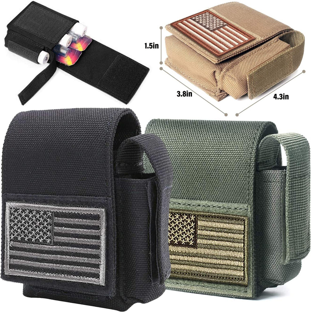 Tactical Cigarette Pouch Molle Battery Pouches Compact EDC Lighter Storage Bags