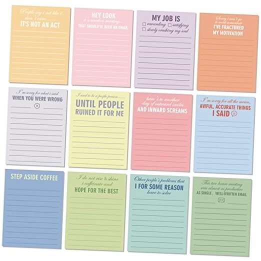 Funny Notepads with Sayings Sticky Funny Office Supplies to Do Classic Style