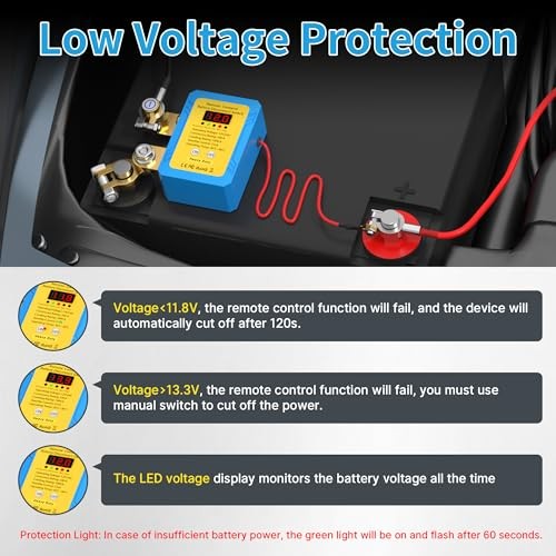 Kill Switch for Car 12V 240A Remote Battery 240A with Led Voltage&Cable