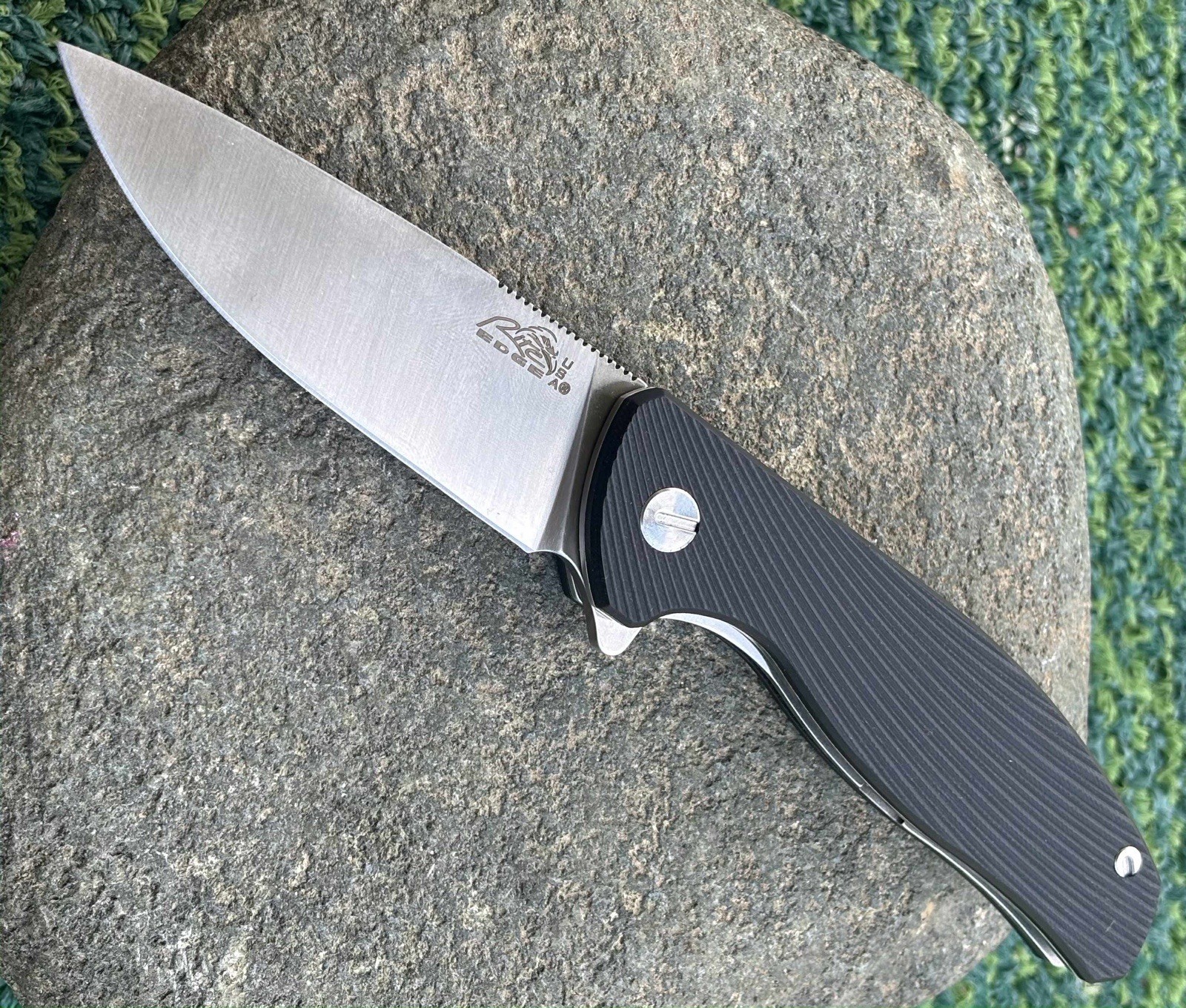 9”  Large Black Pocket Knife Manual Clip High Quality 8CR13 Blade Collectible