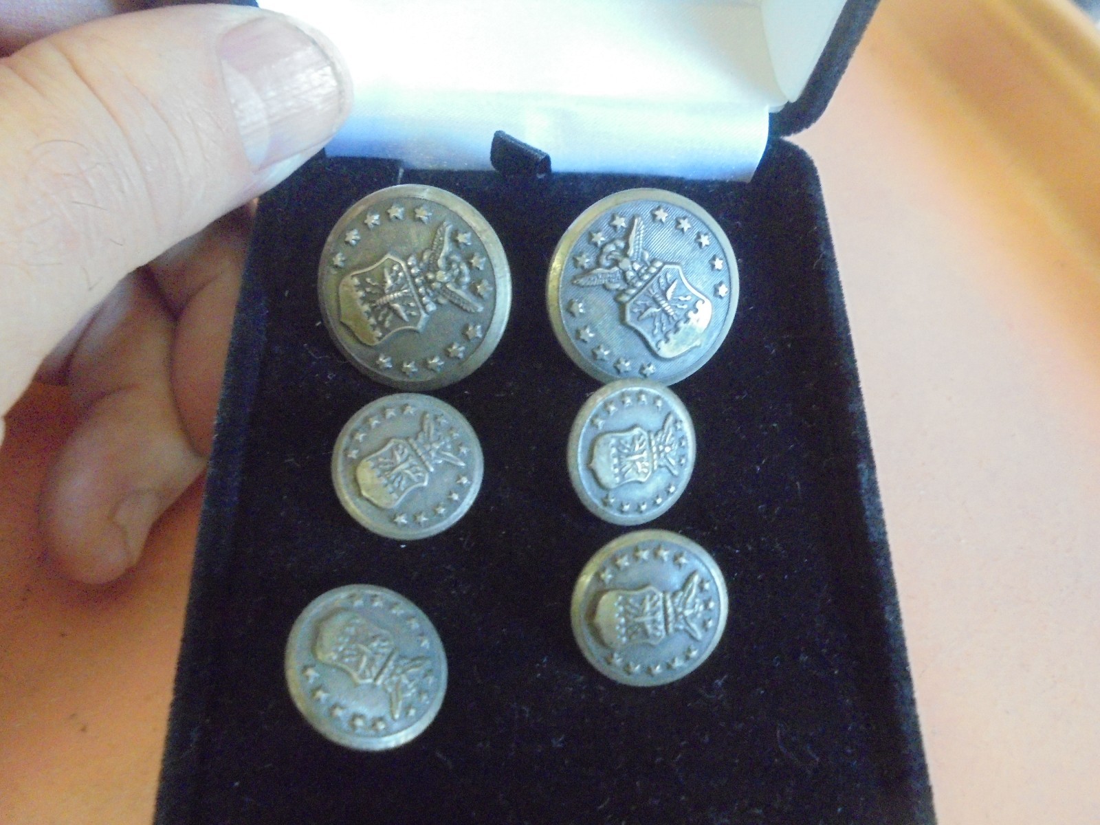 Vintage Lot of six United States Air Force Buttons Waterbury