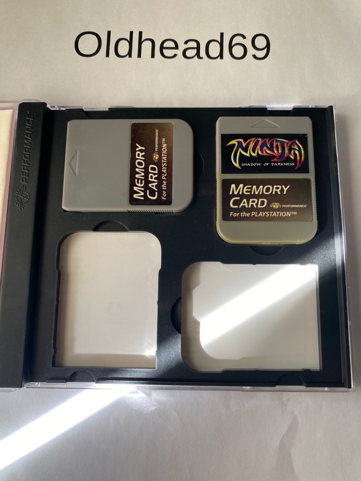 InterAct Performance Sony PlayStation 1 PS1 Memory Card Case Holder With Cards