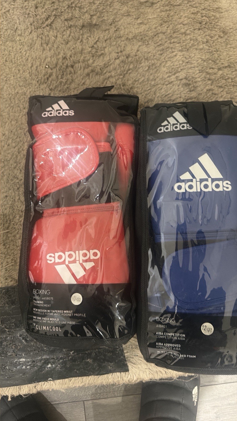 adidas AIBA Boxing Competition Gloves 12 oz Blue Adult Unisex adiSBG75