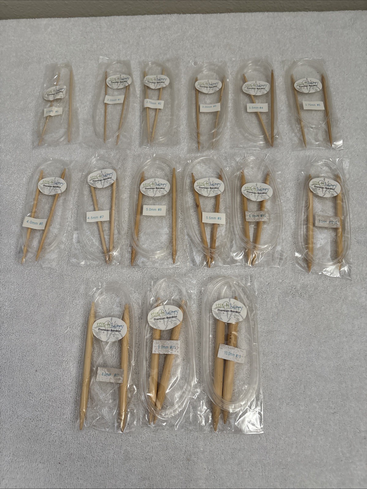 15 New Stitch Berry Premium Bamboo Circular Knitting Needles