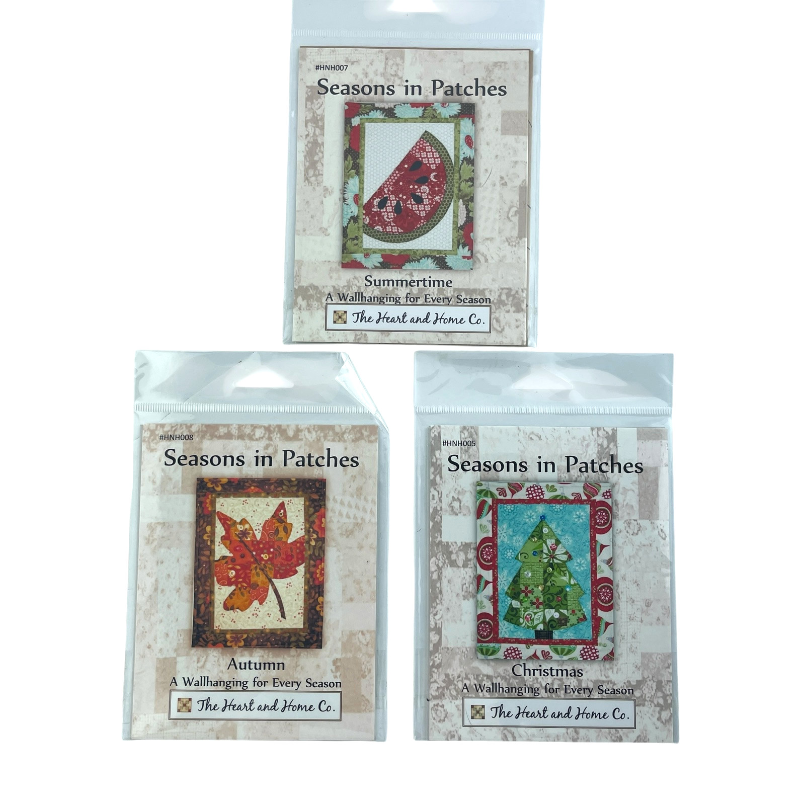 Heart and Home Wall Quilt Hanging Seasons in Patches Christmas Autumn Summer