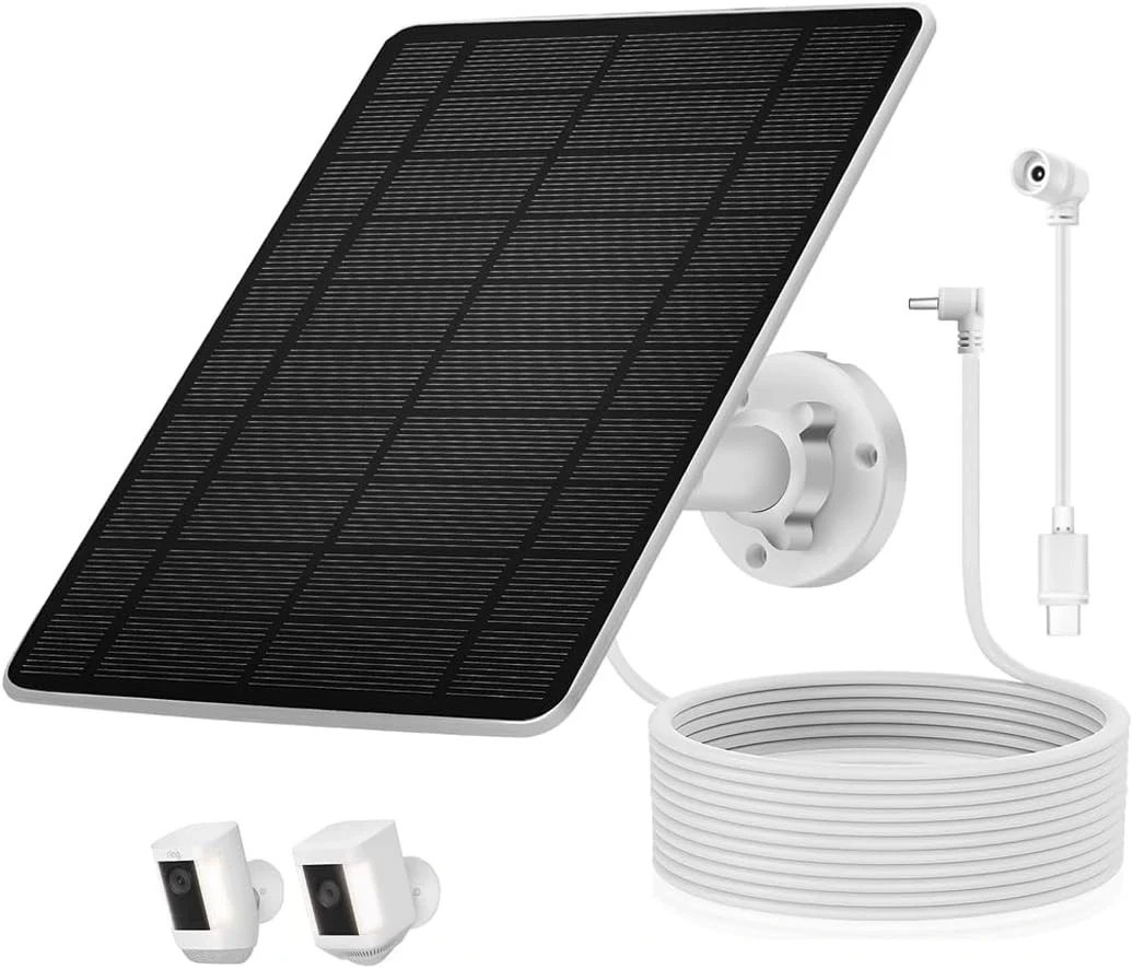 Solar Panel for Ring Camera(2nd Generation) Dustproof Waterproof 5W Solar Panel