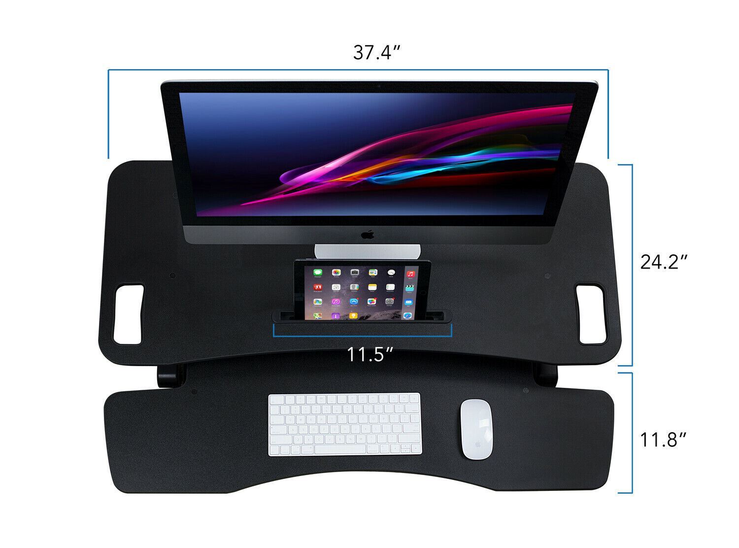 Mount-It! Standing Desk Converter | Height Adjustable 37 Inches Wide | Open Box