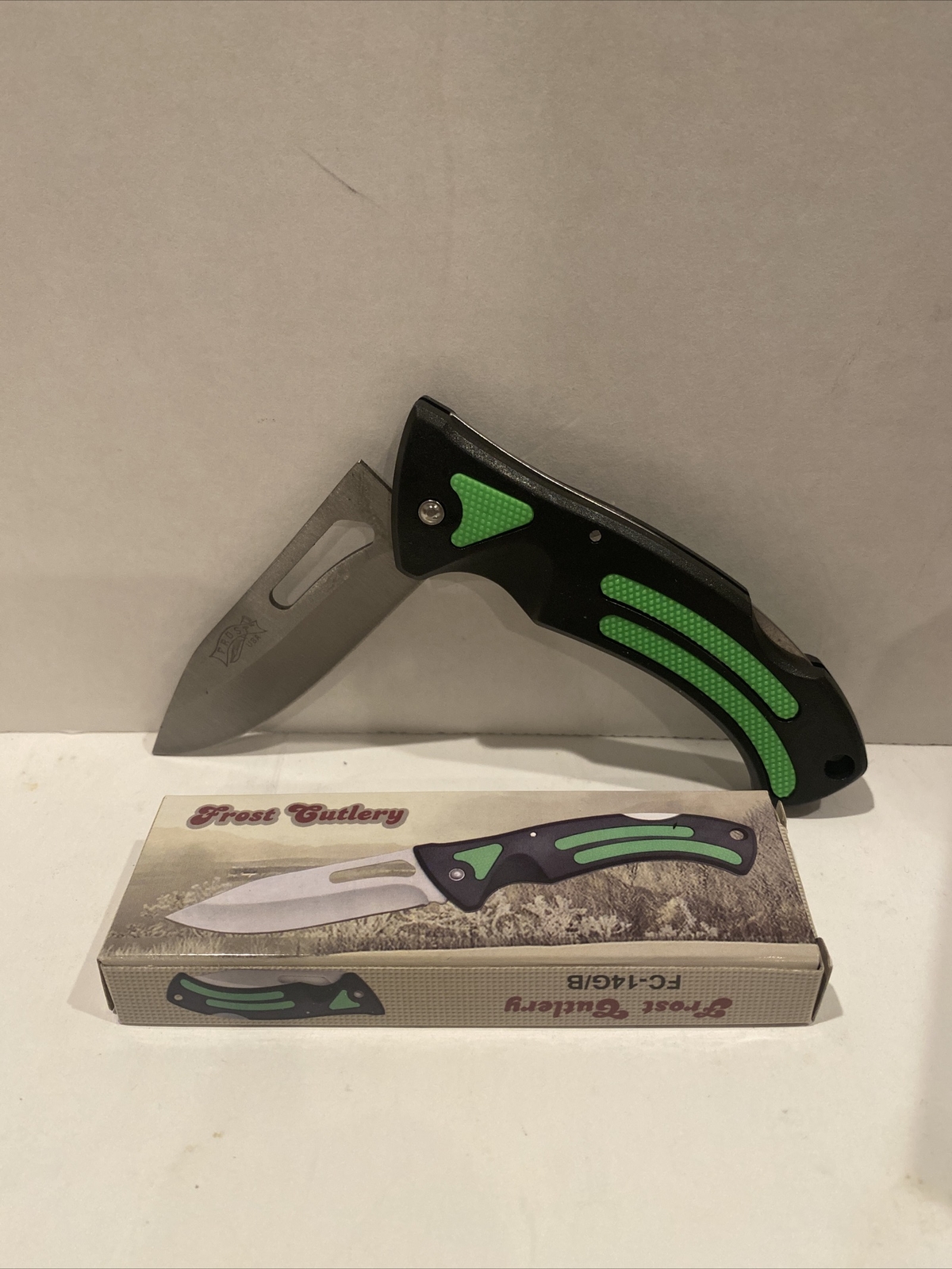Frost Cutlery FC-14G/B Green/Black Lockback EDC Pocket Folder Folding Knife