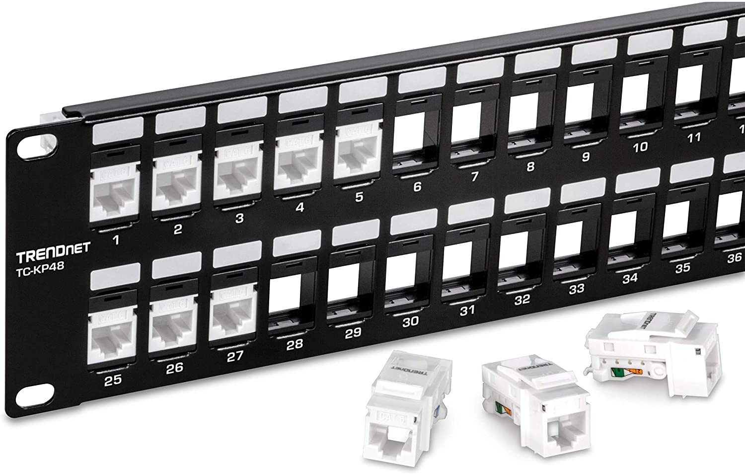 TRENDnet TC-KP48, 48-Port Blank Keystone 2U HD Patch Panel