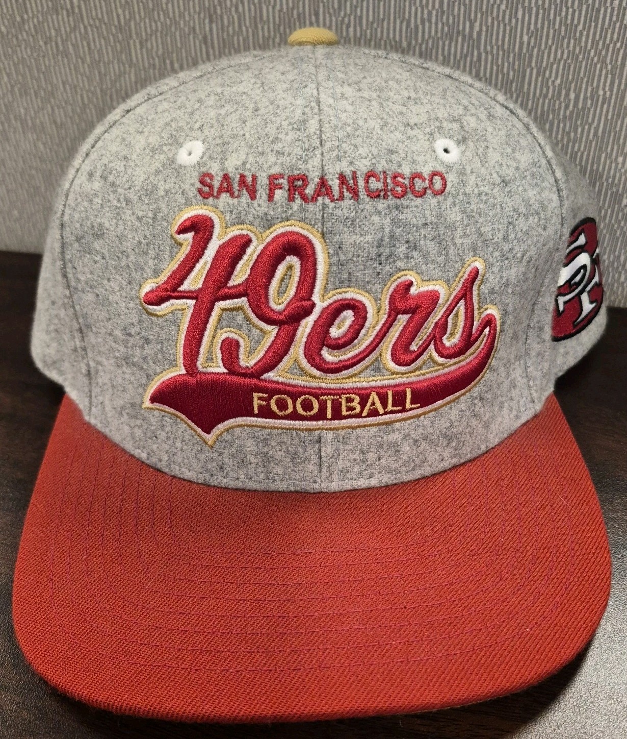 San Francisco 49ers Strapback Wool Hat Mitchell & Ness Nostalgia Collection NFL