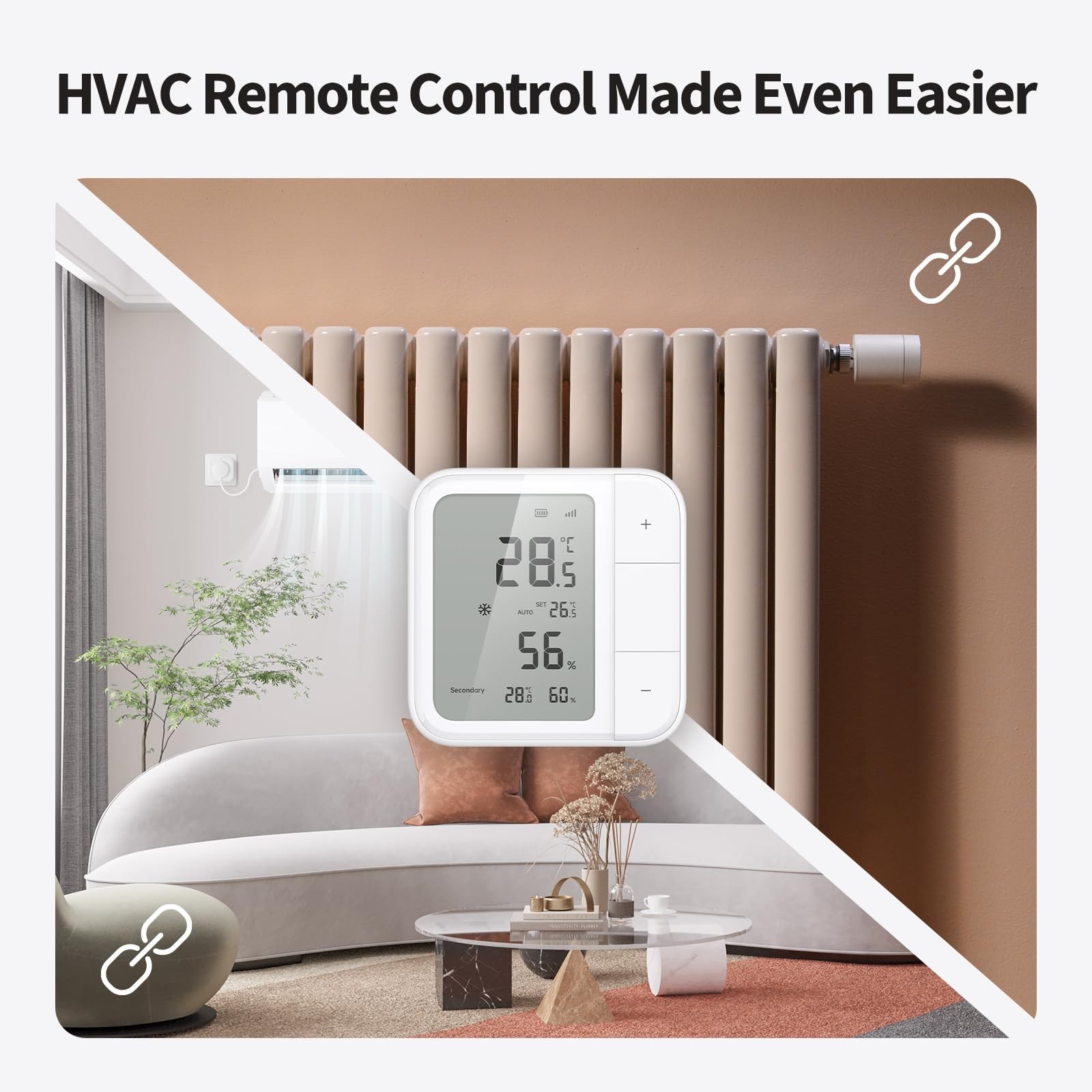 Aqara Thread/Zigbee Smart Climate Sensor W100,Temperature and Humidity White
