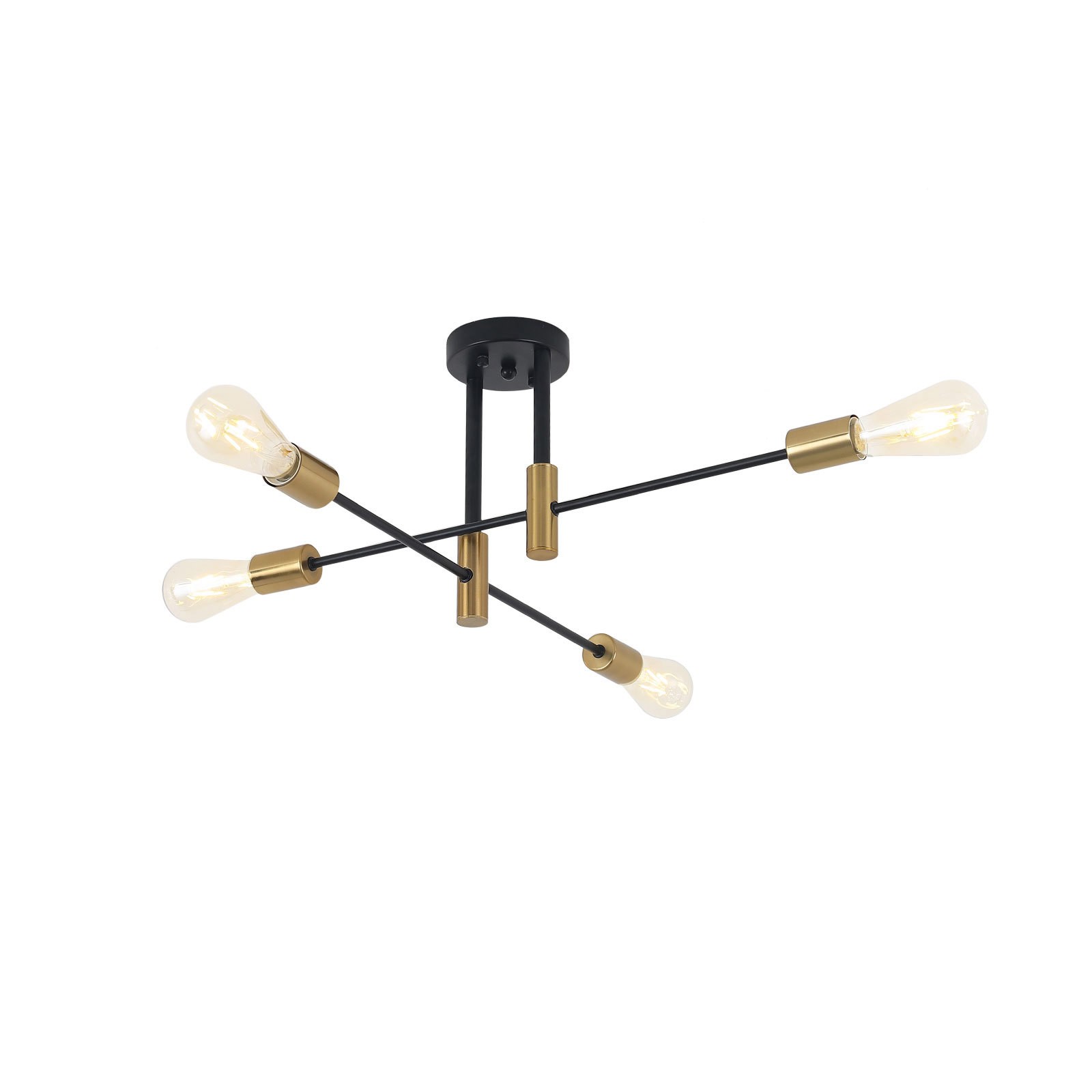 Modern Sputnik Chandelier Ceiling Fixture Gold Pendant Lamp Living Room Lights