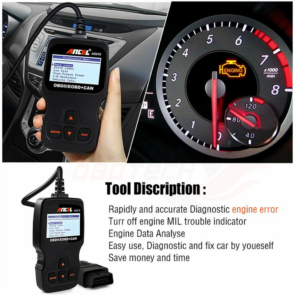 Ancel AD310 Car OBD2 Scanner Code Reader Auto Diagnostic Scan Tool Check Engine