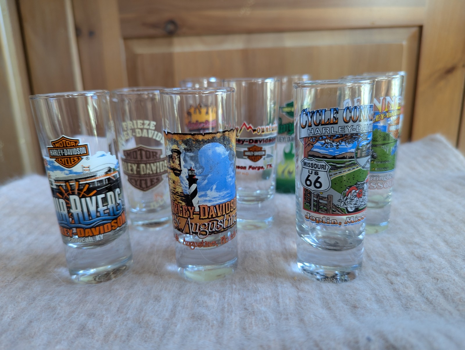 Harley-Davidson Tall Shot Glass - Choose from Multiple Options - USA & Jamaica