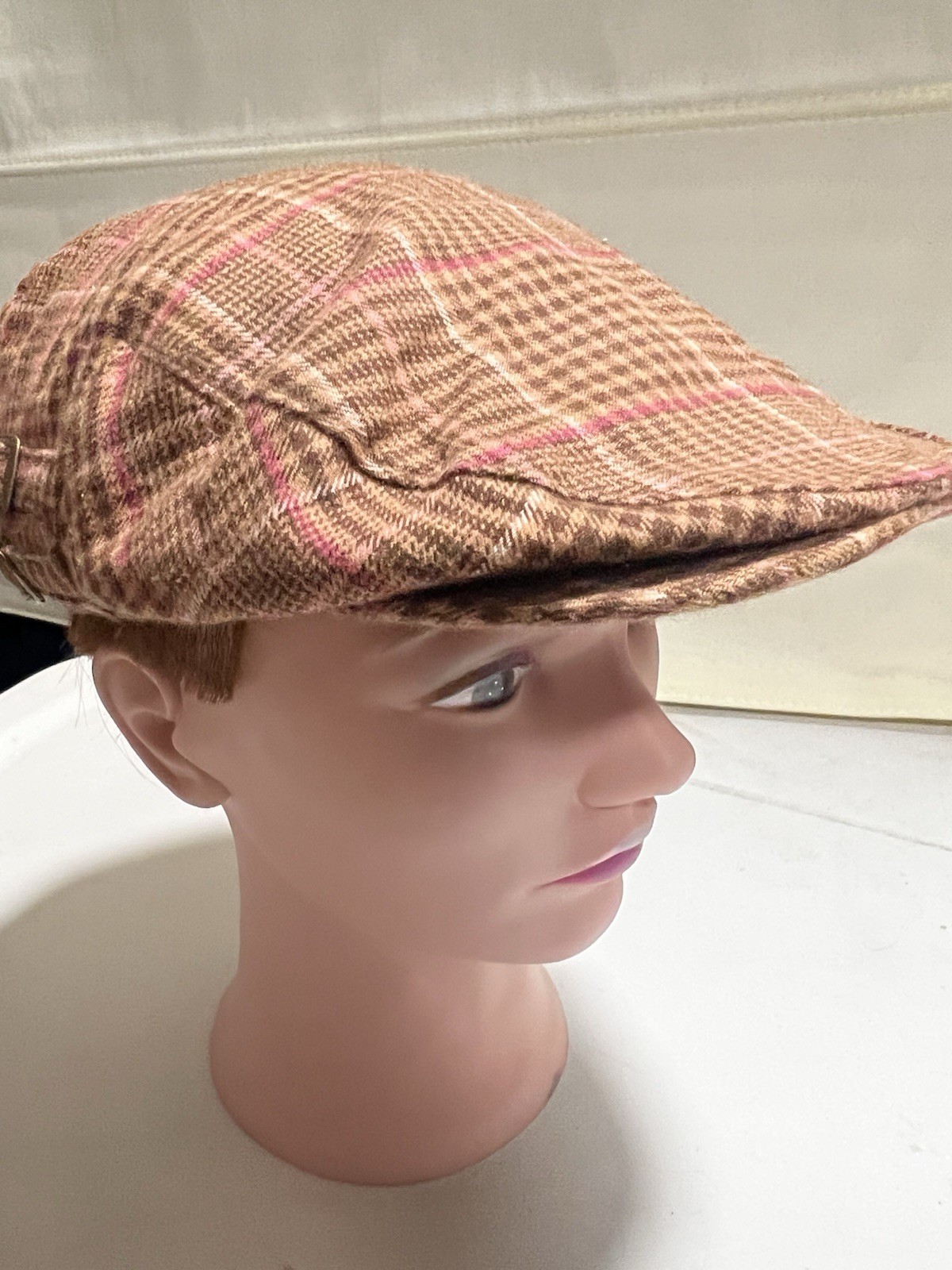 GAP Boys Brown Herringbone Newsboy Hat M/L 4-5 Years