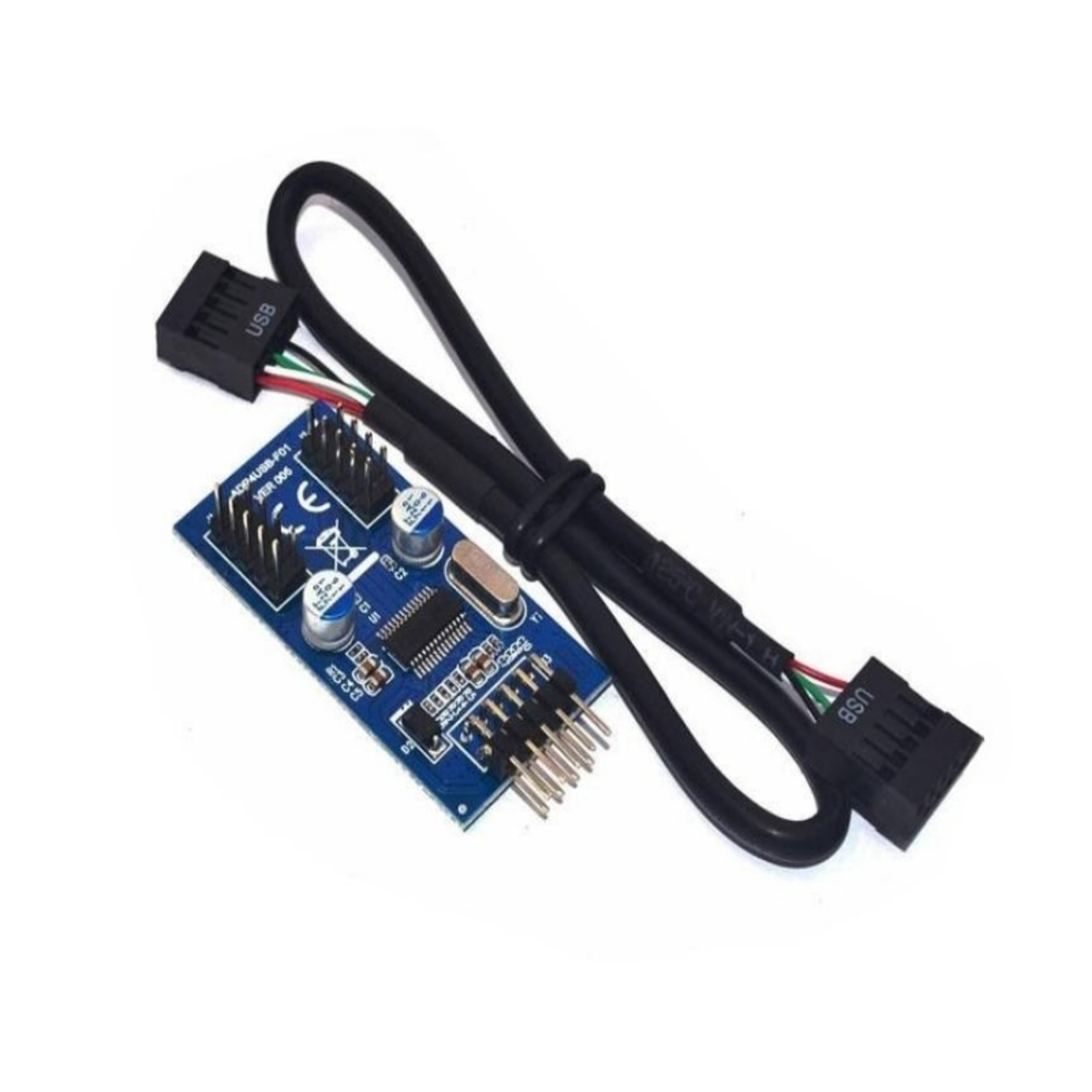 PC Cases Internal 9 Pin USB2.0 To Dual 9 Pin Pcb Double Chipset Enhanced Cable n