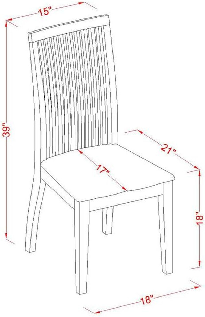 ANIP5-LWH-C 5 Piece Kitchen Table & Chairs Set Includes a round Dining Room Tabl
