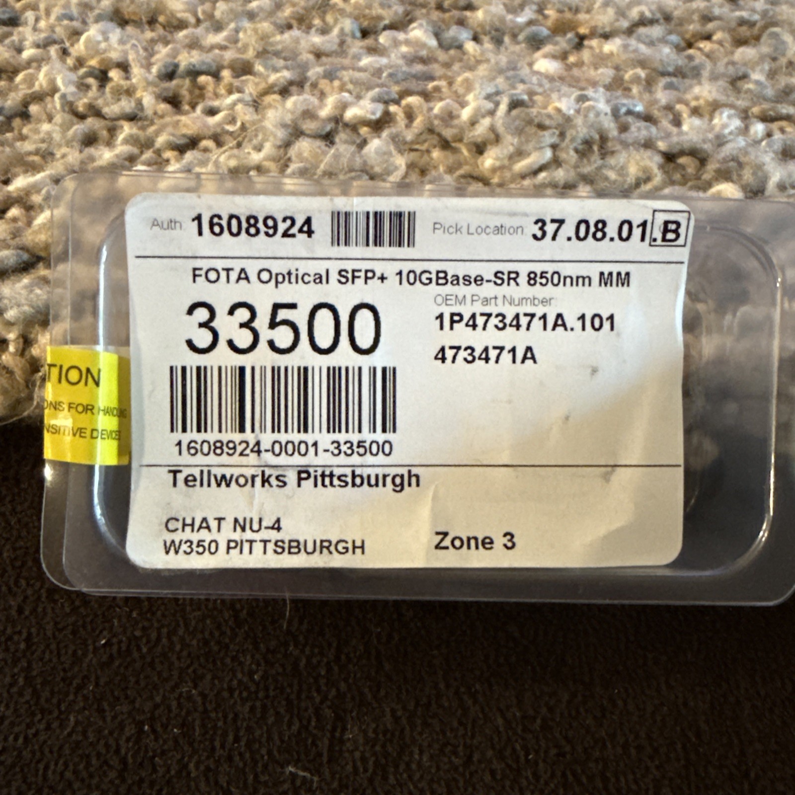 NOKIA FOTA Optical SFP+ 10Gbase-SR 850nm MM 473471A.101 RTXM228-553-C41