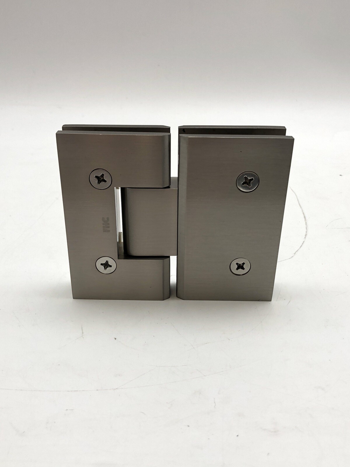 FHC Venice Series 180 Degree Glass To Glass Hinge Brushed Nickel VEN180BN