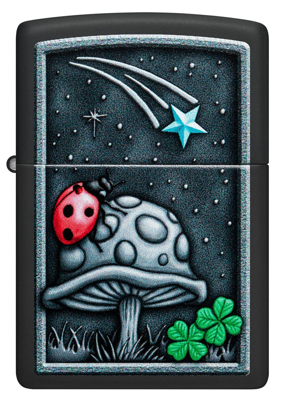 Zippo Ladybug Design Black Matte 48724
