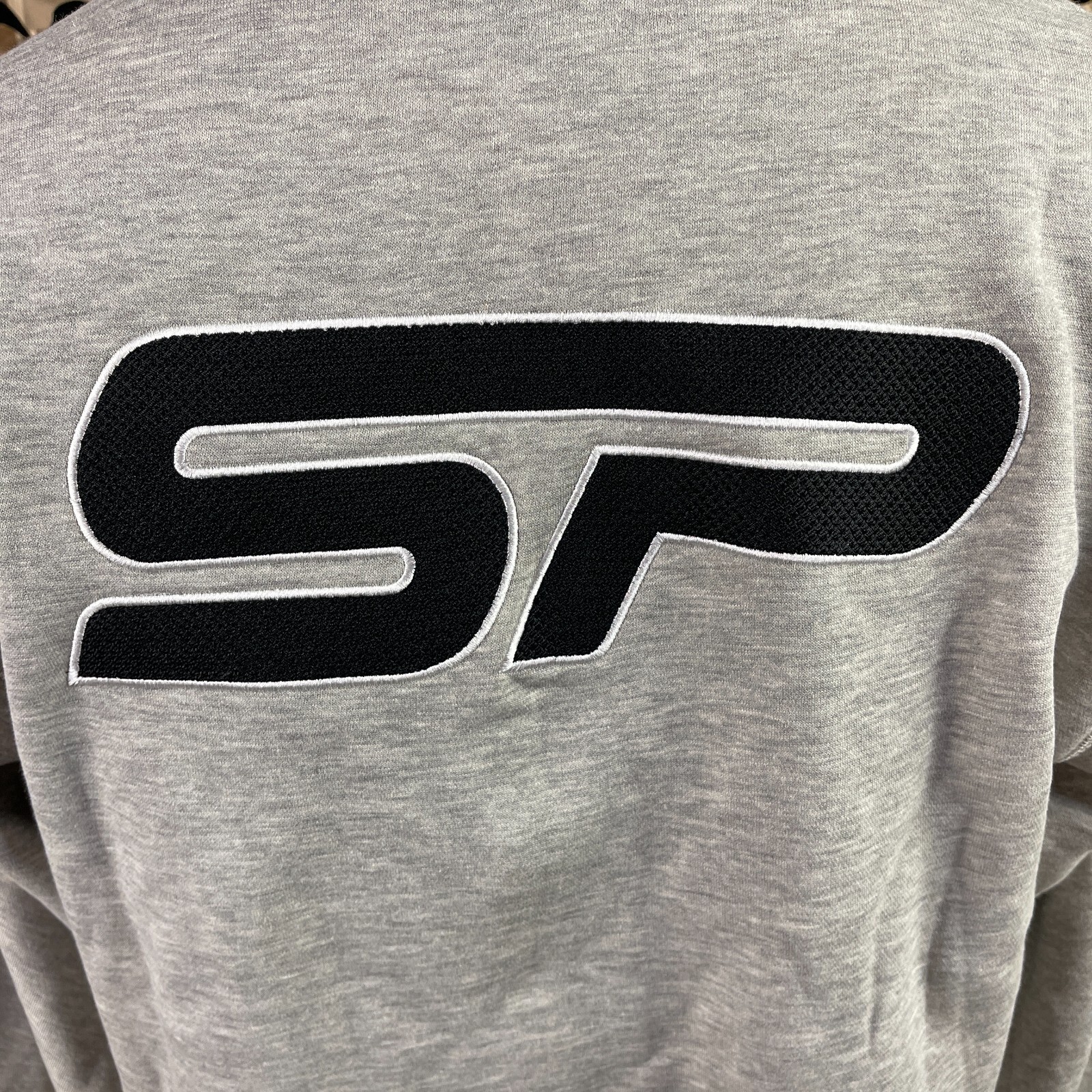 NEW SP Logo Zip Up Hooded Sweatshirt - Grey - X-Large